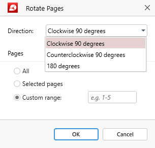 PDF Extra: rotating pages - advanced options